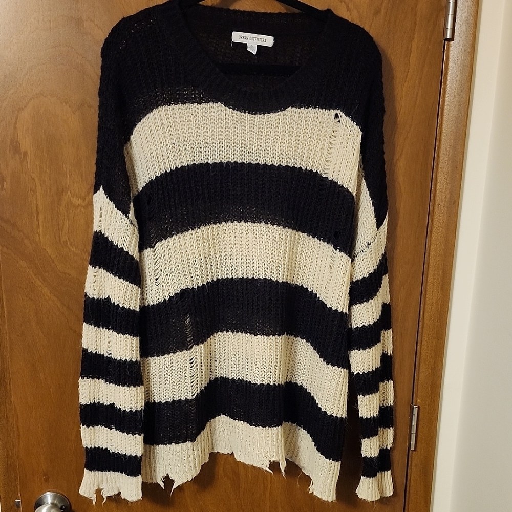 Urban Outfitters Black and White Striped Sweater